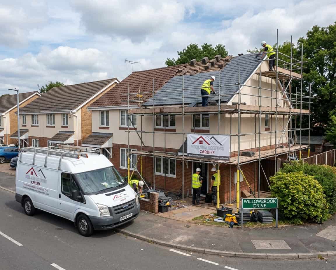 Roof replacement project in St Mellons, Cardiff CF3 by Redland Roofing